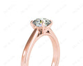 Round Brilliant Cut Solitaire Four Claws Diamond Ring in 18K Rose - DG & Co. Jewellery