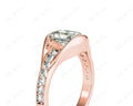 Radiant Cut Diamond Ring with Tension set centre stone - 18K Rose - DG & Co. Jewellery