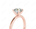 Round Cut Solitaire Four Claws Diamond Ring in 18K Rose - DG & Co. Jewellery