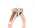 Princess Cut Solitaire Diamond Engagement Ring with 4 Claw Set centre stone - 18K Rose - DG & Co. Jewellery