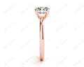 Round Brilliant Cut Diamond Engagement Ring with Claw set centre stone - 18K Rose - DG & Co. Jewellery