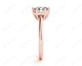 Round Cut Diamond Engagement Ring with Claw set centre stone - 18K Rose - DG & Co. Jewellery