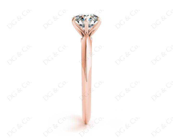 Round Cut Classic Six Claw Diamond Engagement Solitaire Ring - 18k Rose - DG & Co. Jewellery