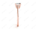 Princess Cut Classic Four claws Diamond Engagement Ring - 18K Rose - DG & Co. Jewellery