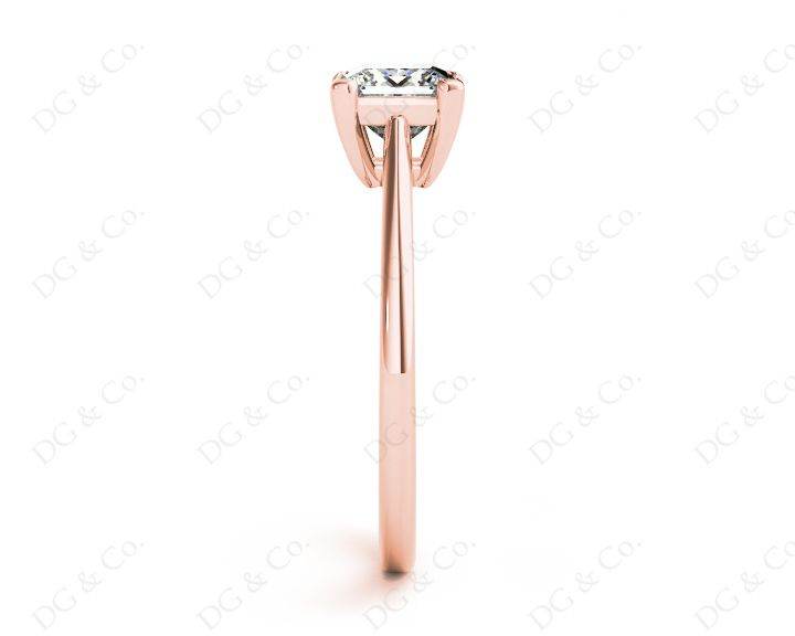 Princess Cut Classic Four claws Diamond Engagement Ring - 18K Rose - DG & Co. Jewellery