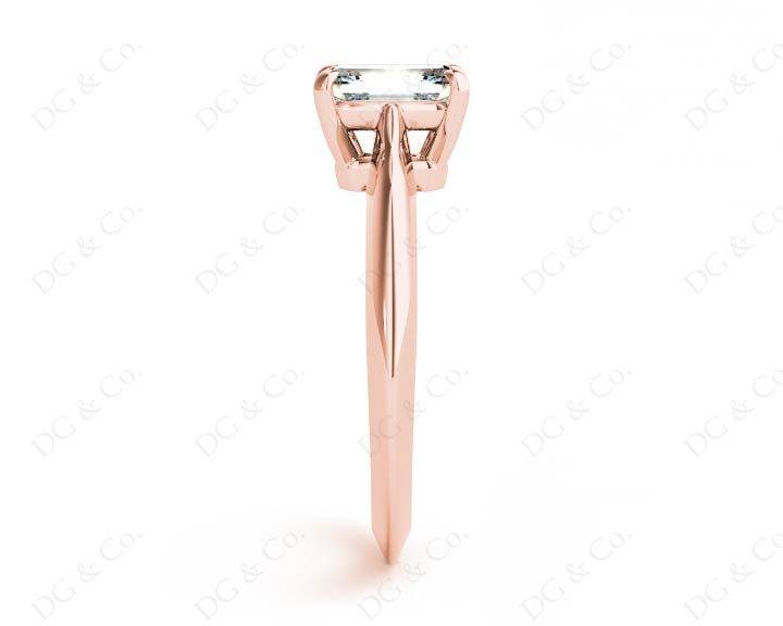 Emerald cut classic diamond solitaire engagement ring - 18K Rose - DG & Co. Jewellery