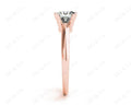 Princess Cut Classic Four Claws Diamond Solitaire Ring in 18K Rose - DG & Co. Jewellery