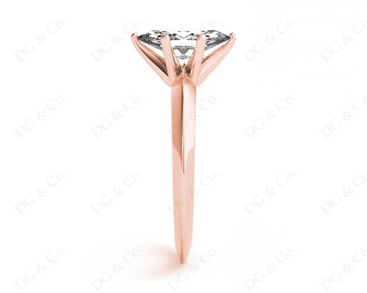 Marquise cut diamond classic engagement ring in six claw setting - 18K Rose - DG & Co. Jewellery