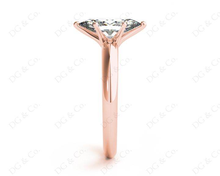 Marquise Cut Classic Six Claw Diamond Engagement Solitaire Ring - 18K Rose - DG & Co. Jewellery