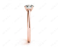 Round Brilliant Cut Solitaire Four Claws Diamond Ring in 18K Rose - DG & Co. Jewellery
