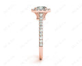Cushion Square Cut Halo Diamond Engagement Ring with Claw Set Centre Stone - 18k Rose - DG & Co. Jewellery