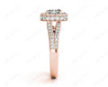 Cushion Cut Halo Ring with Milgrain claw set centre stone - 18K Rose - DG & Co. Jewellery