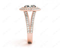 Oval Cut Double Halo Diamond Engagement ring - 18K Rose - DG & Co. Jewellery