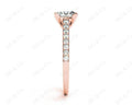 Princess Cut Diamond Engagement Ring with Claw set centre stone - 18K Rose - DG & Co. Jewellery