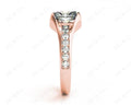Radiant Cut Diamond Ring with Tension set centre stone - 18K Rose - DG & Co. Jewellery