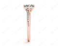 Round Cut Four Claws Prong set Twist Diamond Ring - 18K Rose - DG & Co. Jewellery