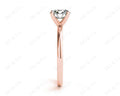 Round Cut Solitaire Four Claws Diamond Ring in 18K Rose - DG & Co. Jewellery