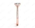 Round Cut Six Claw Set Diamond Ring with Round cut Diamonds in 18K Rose - DG & Co. Jewellery