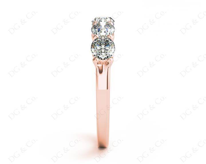 Diamond Wedding Band with Pave Setting Stones - 18K Rose - DG & Co. Jewellery