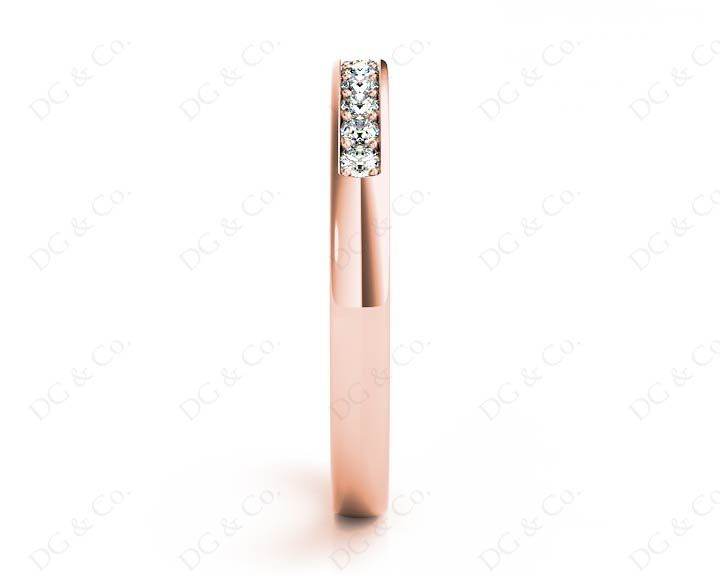 Wedding Diamond Ring with Grain Setting in 18K Rose - DG & Co. Jewellery