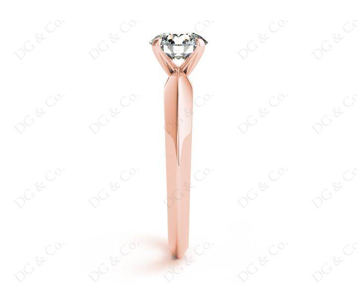 Round Cut Classic Four Claws Diamond Solitaire Ring - 18K Rose - DG & Co. Jewellery
