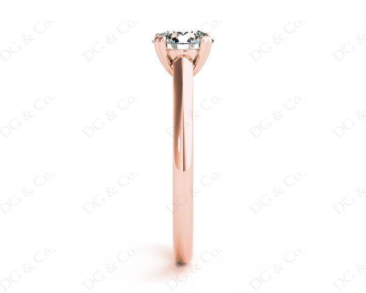 Round Cut Diamond Engagement Claw Set Solitaire Ring - 18K Rose - DG & Co. Jewellery