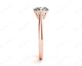 Art Deco Solitaire Round Cut Four Claw Diamond Ring - 18K Rose - DG & Co. Jewellery