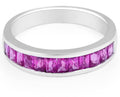 Ruby Diamond Anniversary Band Channel Setting In 18K White Gold - DG & Co. Jewellery