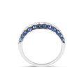 Sapphire Diamond Ring Pave Setting In 18 Karat White Gold - DG & Co. Jewellery