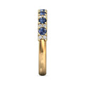 Eternity Sapphire Diamond Wedding Ring Share Prong Setting In 18K Yellow Gold - DG & Co. Jewellery