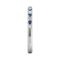 French Pave Sapphire And Diamond Eternity Ring In 18K White Gold (1.5 mm) - DG & Co. Jewellery