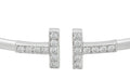 Pave Setting Diamond Wire Bangle In 18K White Gold - DG & Co. Jewellery