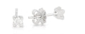 Diamond Stud 4 Claw Earring set in 18 Karat White Gold - DG & Co. Jewellery
