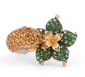 Citrine Tsavorite Diamond Cocktail Ring in Pave Setting - DG & Co. Jewellery