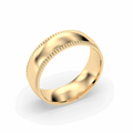 Mens Wedding Ring Miligrain edge with Comfort Fit in 18k Yellow Gold - DG & Co. Jewellery