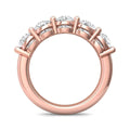 Five Stone Shared Prong Contour Diamond Wedding Ring In 18K Rose Gold - DG & Co. Jewellery
