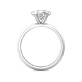 Pear Shape Cut Bezel Setting Diamond Engagement Ring In a Plain Knife Edge Band - 18K White - DG & Co. Jewellery