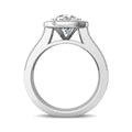 Round Cut Double Claw setting Halo Diamond Engagement Ring -Platinum - DG & Co. Jewellery