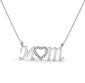 9K White Gold MOM Diamonds Necklace - DG & Co. Jewellery