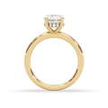 Oval Shape Hidden Halo Diamond Engagement Ring In 4 Claw Setting - 18K Yellow - DG & Co. Jewellery