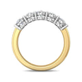 2.00CT Oval Cut 5 Stones Yellow Gold Eternity Diamond Ring Share Prong Setting - 18K Yellow - DG & Co. Jewellery