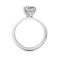 Princess Cut Solitaire Diamond Engagement Ring 4 Claw Setting Knife Edge Band - Platinum - DG & Co. Jewellery