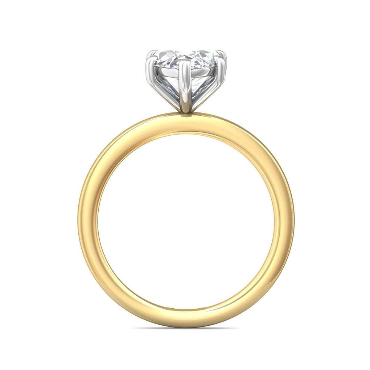 Marquise Cut Solitaire Diamond Engagement Ring 6 Claw Setting In a Plain round Shape Band - DG & Co. Jewellery