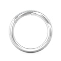 Infinity Twist Micro Pave Diamond Wedding Ring In 18K White Gold - DG & Co. Jewellery