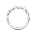 Promise Twist Plain Wedding Ring In 18K White Gold - DG & Co. Jewellery