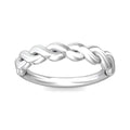 Promise Twist Plain Wedding Ring In 18K White Gold - DG & Co. Jewellery