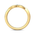 Twist Diamond And Sapphire Half Eternity Ring Pave Setting In 18K Yellow Gold (3mm Width) - DG & Co. Jewellery