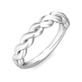 Promise Twist Plain Wedding Ring In 18K White Gold - DG & Co. Jewellery