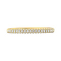 Pave Setting Women's Diamond Wedding Ring Three Row Hand Set In 18K Yellow Gold - DG & Co. Jewellery