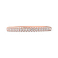 Pave Setting Round Diamond Wedding Ring Three Row Setting In 18K Rose Gold - DG & Co. Jewellery